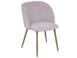 Chaise Pour Enfant En Velours Rose Côtelé H 60.5 Cm