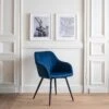 Chaise En Velours BERTILLE Bleue - HAPPY GARDEN
