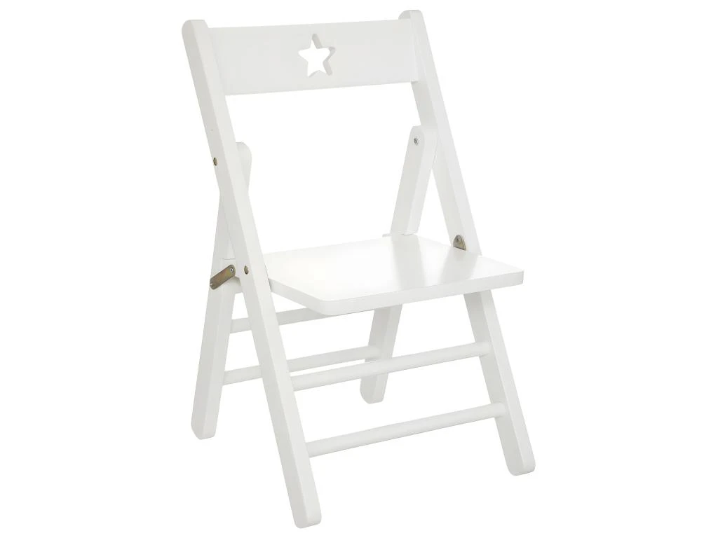 Chaise Pliante Pour Enfant En Bois Blanc H 51.9 Cm 1 Chaise Pliante Pour Enfant En Bois Blanc H 51.9 Cm