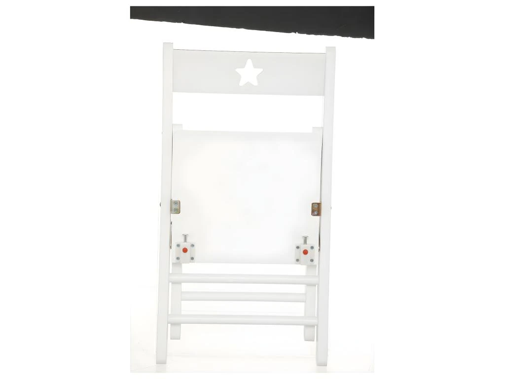 Chaise Pliante Pour Enfant En Bois Blanc H 51.9 Cm 3 Chaise Pliante Pour Enfant En Bois Blanc H 51.9 Cm – Image 3