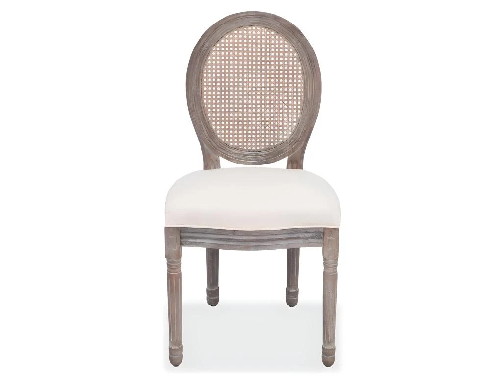 Lot De Deux Chaises De Salle à Manger Lin Et Rotin Gris 1902210 3 Lot De Deux Chaises De Salle à Manger Lin Et Rotin Gris 1902210 – Image 3