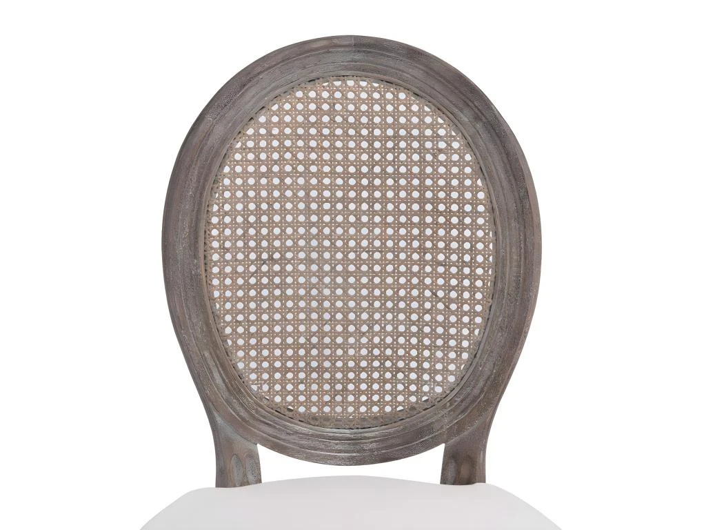 Lot De Deux Chaises De Salle à Manger Lin Et Rotin Gris 1902210 5 Lot De Deux Chaises De Salle à Manger Lin Et Rotin Gris 1902210 – Image 5