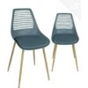 Lot De 2 Chaises De Cuisine Retro (bleu) GEOS
