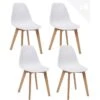 Lot De 4 Chaises Cuisine Style Scandinave NAO (blanc)