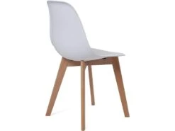 Lot De 4 Chaises Cuisine Style Scandinave NAO (blanc) -Mobilier De Restaurant chaise 9525417