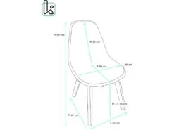 Lot De 4 Chaises Cuisine Style Scandinave NAO (gris) -Mobilier De Restaurant chaise 9525649