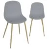 Lot De 2 Chaises De Cuisine Design YENI (gris)