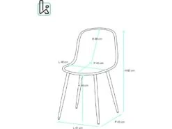 Lot De 2 Chaises De Cuisine Design YENI (gris) -Mobilier De Restaurant chaise 9525689