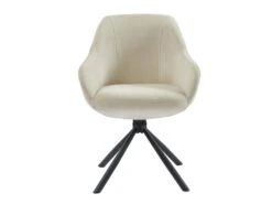 Lot De 2 Chaises Avec Accoudoirs En Tissu Et Métal - Beige - MADIALI De Pascal MORABITO -Mobilier De Restaurant chaise 9587771