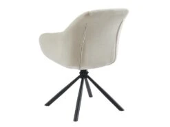 Lot De 2 Chaises Avec Accoudoirs En Tissu Et Métal - Beige - MADIALI De Pascal MORABITO -Mobilier De Restaurant chaise 9587789