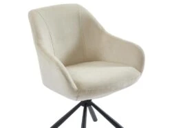 Lot De 2 Chaises Avec Accoudoirs En Tissu Et Métal - Beige - MADIALI De Pascal MORABITO -Mobilier De Restaurant chaise 9587803