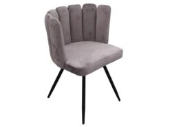 CHARLOTTE - Lot De 2 Chaises Velours Gris 7 CHARLOTTE - Lot De 2 Chaises Velours Gris -Mobilier De Restaurant chaise 9830757