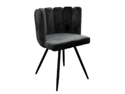 CHARLOTTE - Lot De 6 Chaises Velours Noir 9 CHARLOTTE - Lot De 6 Chaises Velours Noir -Mobilier De Restaurant chaise 9830791