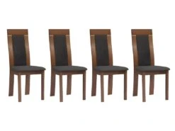 Ensemble Table + 4 Chaises BELINDA - Hêtre Et Noyer -Mobilier De Restaurant ensemble table chaises 393487