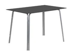 Ensemble Table + 4 Chaises - Noir Et Chromé - VILIARI -Mobilier De Restaurant ensemble table et chaise 12342063