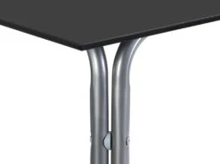 Ensemble Table + 4 Chaises - Noir Et Chromé - VILIARI -Mobilier De Restaurant ensemble table et chaise 12342065