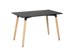 Ensemble Table Rectangulaire 120cm PIA Et 4 Chaises NORA Noir - HAPPY GARDEN -Mobilier De Restaurant ensemble table et chaise 13095157