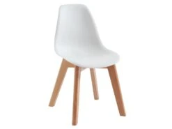 Ensemble Table Enfant LOULOUNE + 2 Chaises LILINOU - Naturel Et Blanc -Mobilier De Restaurant ensemble table et chaise 13538871