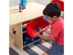 Table, Chaises Et Bac Rangement Enfant En Bois Etoile -Mobilier De Restaurant ensemble table et chaise 17709021