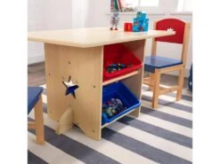 Table, Chaises Et Bac Rangement Enfant En Bois Etoile -Mobilier De Restaurant ensemble table et chaise 17709025