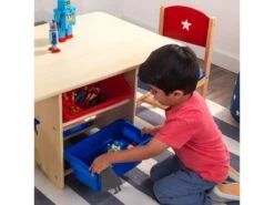 Table, Chaises Et Bac Rangement Enfant En Bois Etoile -Mobilier De Restaurant ensemble table et chaise 17709031