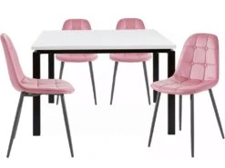 Sabine120 Cm Luna 4pk Rose -Mobilier De Restaurant ensemble table et chaise 21679109