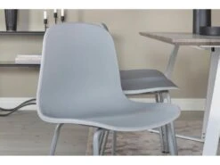 MarinaGRWH Ensemble Table, Table Gris Et 6 Arctic Chaises Gris, Gris. -Mobilier De Restaurant ensemble table et chaise 22189559