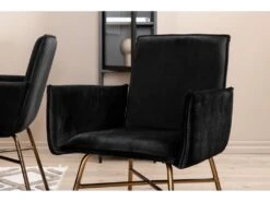 PiazzaGRBL Ensemble Table, Table Gris Et 6 Pippi Chaises Velours Noir. -Mobilier De Restaurant ensemble table et chaise 22192993