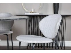 EstelleØ106BLBR Ensemble Table, Table Noir, Marbre Et 4 Vault Chaises Gris. -Mobilier De Restaurant ensemble table et chaise 22196945