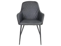 Tony Salle à Manger, 1 Table à Manger Et 6 Chaises, Gris Foncé Et Chêne. -Mobilier De Restaurant ensemble table et chaise 22200885