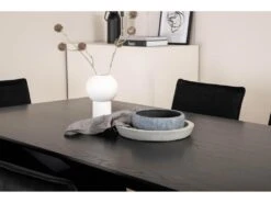 PiazzaBLBL Ensemble Table, Table Noir Et 6 Pippi Chaises Velours Noir. -Mobilier De Restaurant ensemble table et chaise 22202479