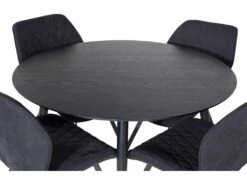 DippØ115BLBL Ensemble Table, Table Noir Et 4 Gemma Chaises Noir. -Mobilier De Restaurant ensemble table et chaise 22203201