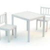 WEBABY - Ensemble 1 Table + 2 Chaises Blanc