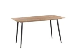 HANOI - Ensemble Table Rectangle 120 Effet Bois + 4 Chaises Jaunes -Mobilier De Restaurant ensemble table et chaise 9306325