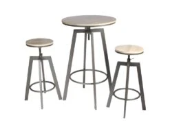 STARK - Ensemble Table Mange-Debout Et 2 Tabourets Réglables 9 STARK - Ensemble Table Mange-Debout Et 2 Tabourets Réglables -Mobilier De Restaurant ensemble table et chaise 9902821