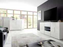 Buffet Haut CALISTO - 2 Portes - Blanc Laqué -Mobilier De Restaurant fauteuil massant 424501