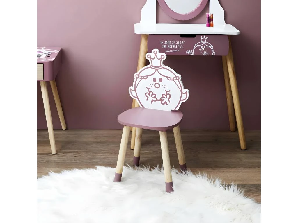 Chaise En Bois Pour Enfant Monsieur Madame Madame Princesse 2 Chaise En Bois Pour Enfant Monsieur Madame Madame Princesse – Image 2