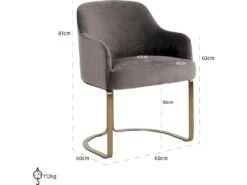 Fauteuil Hadley Velvet 9 Fauteuil Hadley Velvet -Mobilier De Restaurant fauteuil 15168801