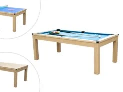 Table Transformable - Billard & Ping-pong BALTHAZAR - 213*112*81.5cm - Bleu 11 Table Transformable - Billard & Ping-pong BALTHAZAR - 213*112*81.5cm - Bleu -Mobilier De Restaurant jeux interieur 13665997