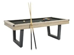 Table Transformable - Billard & Ping-pong - Coloris Naturel Clair Et Noir - L213,4 X P111,8 X H78,5 Cm - MELIAN -Mobilier De Restaurant jeux interieur 16710473