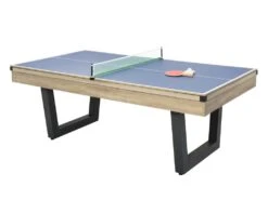 Table Transformable - Billard & Ping-pong - Coloris Naturel Clair Et Noir - L213,4 X P111,8 X H78,5 Cm - MELIAN -Mobilier De Restaurant jeux interieur 16710499
