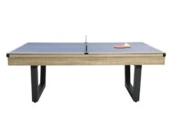 Table Transformable - Billard & Ping-pong - Coloris Naturel Clair Et Noir - L213,4 X P111,8 X H78,5 Cm - MELIAN -Mobilier De Restaurant jeux interieur 16710501