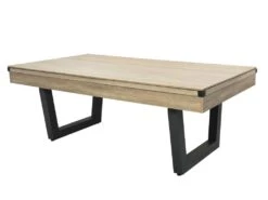 Table Transformable - Billard & Ping-pong - Coloris Naturel Clair Et Noir - L213,4 X P111,8 X H78,5 Cm - MELIAN -Mobilier De Restaurant jeux interieur 16710533