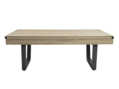 Table Transformable - Billard & Ping-pong - Coloris Naturel Clair Et Noir - L213,4 X P111,8 X H78,5 Cm - MELIAN -Mobilier De Restaurant jeux interieur 16710535