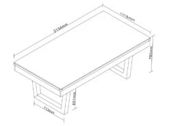 Table Transformable - Billard & Ping-pong - Coloris Naturel Clair Et Noir - L213,4 X P111,8 X H78,5 Cm - MELIAN -Mobilier De Restaurant jeux interieur 16724897