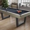 Table Transformable - Billard & Ping-pong - Coloris Naturel Clair Et Noir - L213,4 X P111,8 X H78,5 Cm - MELIAN