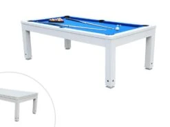 Table Transformable - Billard SNOOKER - Hauteur Ajustable - 207*114*79 Cm -Mobilier De Restaurant jeux interieur 506139