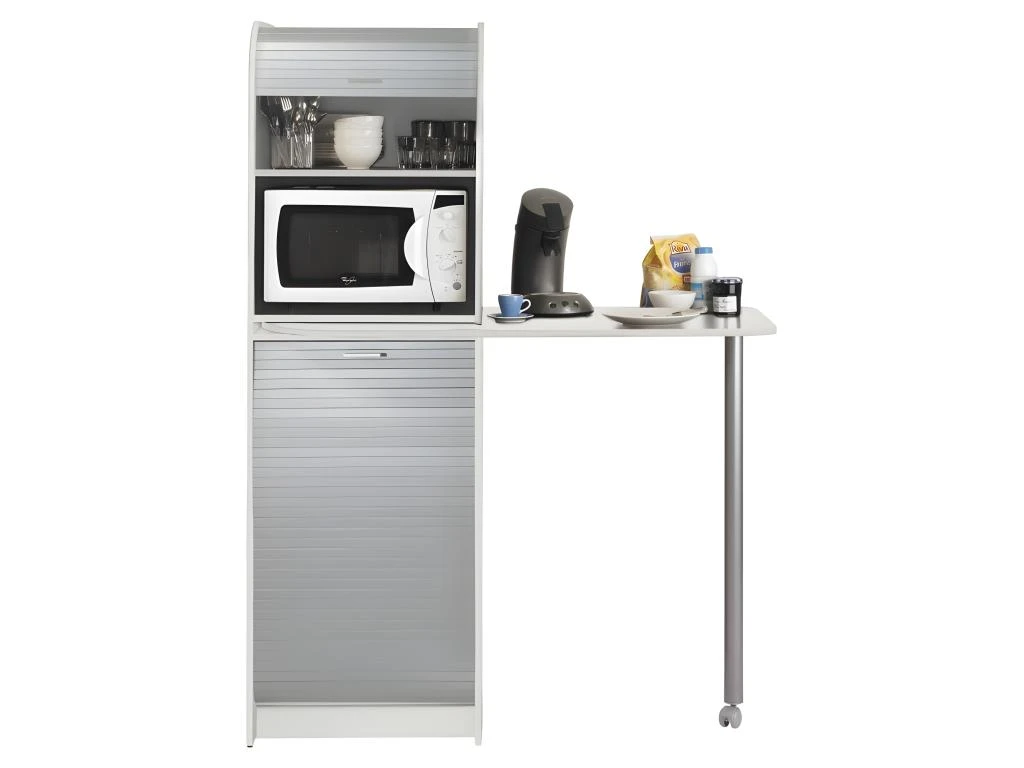 Table De Cuisine Et Meuble De Rangement Blanc Alu 1 Table De Cuisine Et Meuble De Rangement Blanc Alu