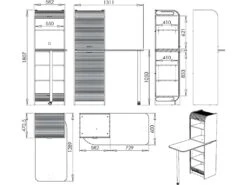 Table De Cuisine Et Meuble De Rangement Blanc Alu 8 Table De Cuisine Et Meuble De Rangement Blanc Alu -Mobilier De Restaurant meuble de cuisine 10038523