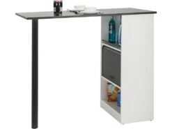 Table De Cuisine Et Meuble De Rangement Blancs - Coloris: Noir -Mobilier De Restaurant meuble de cuisine 10038709